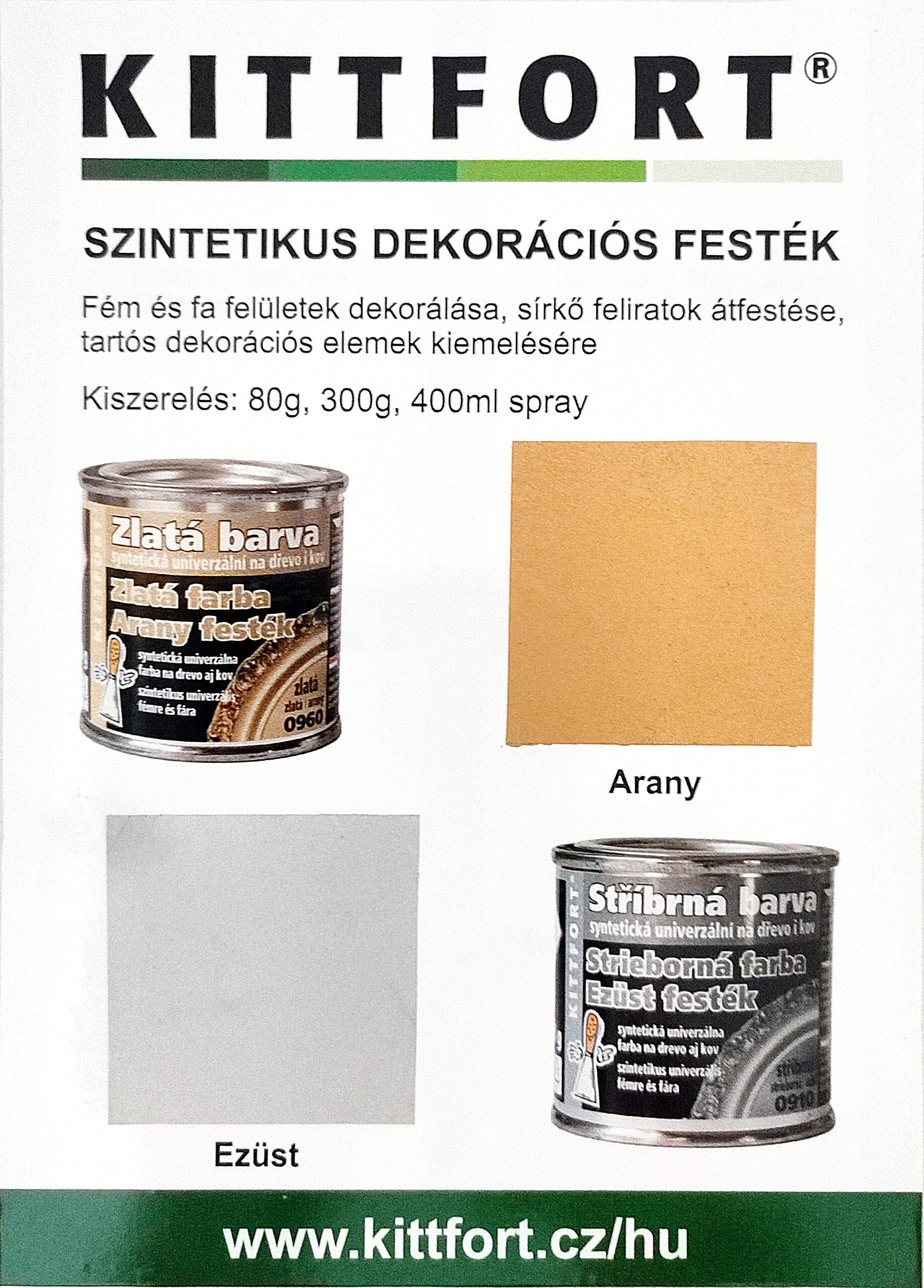 Dekorációs szintetikus festék színtábla