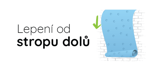 Lepení od stropu dolů