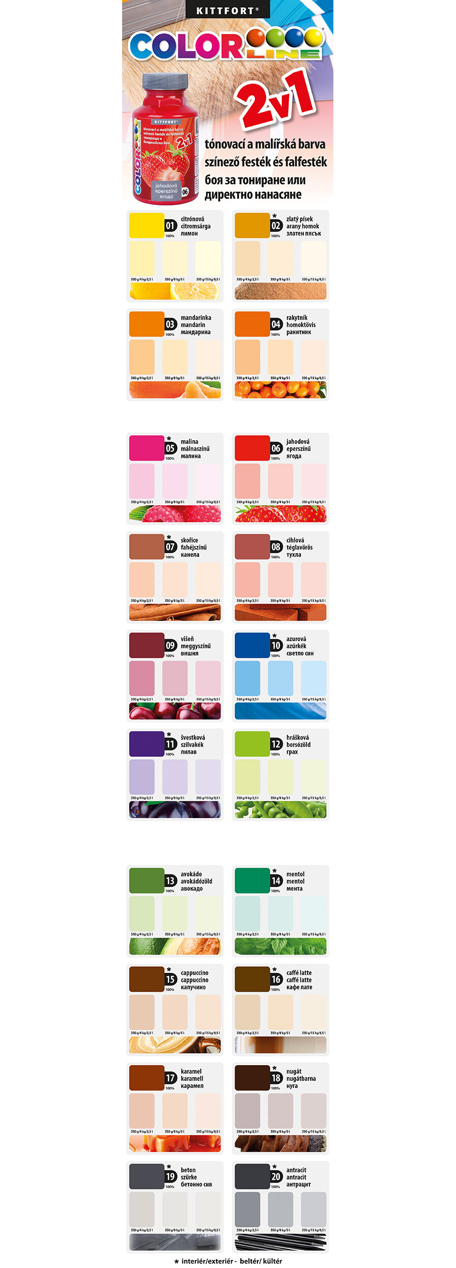 Color line – színező tinta 2v1