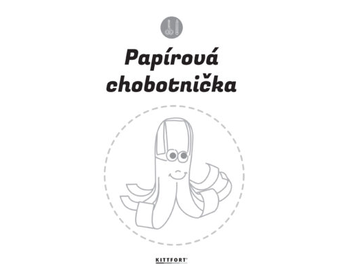 Papírová chobotnička - šablona