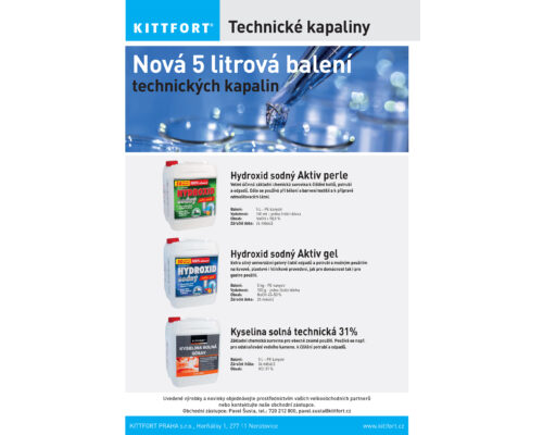 Nová 5 litrová balení technických kapalin